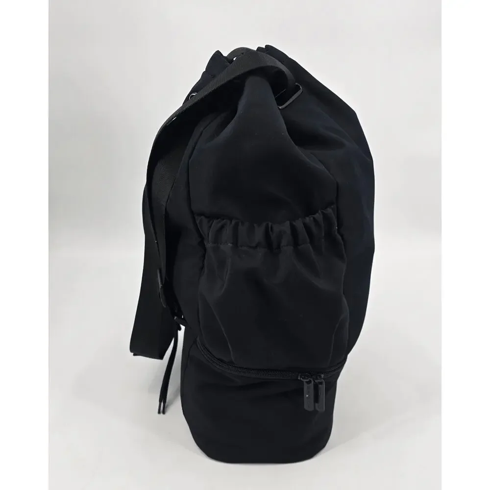 Beyond Yoga Black Drawstring Backpack Tote‎ | Athleisure Gym